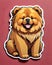 chow chow dog sticker decal cartoon comic