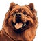 Chow Chow portrait over white background