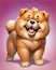 Chow Chow puppy dog cartoon character