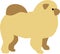 Chow-chow silhouette comic style