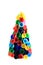 Chriostmas tree from color plastic caps