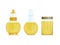 Chrism oil set for the sacrament of Baptism. Religious items