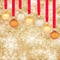 Chrismas balls on golden background