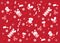 Chrismas design on red background.merry christmas and happy new year concept