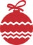 Chrismast Ornament Badge Vector Greeting Card Invitation