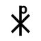 Chrismon sign icon on white