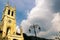 Christ church shimla shot against a cloudy sky during morning