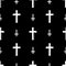 Christ cross Halloween icon vector seamless pattern isolated wallpaper background