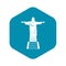 The Christ the Redeemer statue icon, simple style