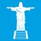 The Christ the Redeemer statue icon white