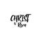 Christ is risen lettering card. Hand drawn lettering poster for Easter. Modern calligraphy