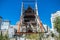 Christchurch city center, ruined cathedral after the earthquake