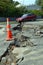 Christchurch Earthquake - Car Falls into Crack