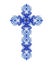 Christian blue sapphire crystal diamond cross