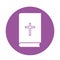 Christian and catholic bible block style icon vector design