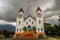 Christian church and storm clouds-Flores,Indonesia