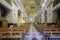 Christian Church of Taggia Italy: internal view. Color image