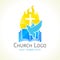 Christian church vector logo.