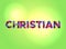 Christian Concept Colorful Word Art Illustration