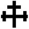 Christian cross crosslet symbol with white background