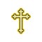 Christian cross flat icon