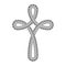 Christian cross rope symbol