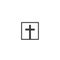 Christian Cross square Logo. Christian symbol. Stock  illustration isolated on white background