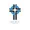 Christian Cross true belief in God vector symbol, Christianity r