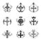 Christian Crosses emblems set. Heraldic Coat of Arms decorative