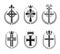 Christian Crosses emblems set. Heraldic vector design elements c