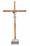 Christian crucifixion cross on white