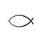 Christian fish symbol icon isolated. Jesus fish symbol. Flat design
