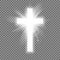 Christian heaven. Holy light glow effect. Vector shine symbol of christianity illustration. Vector illustration
