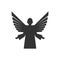 Christian illustration. Church logo. Angel of God with wings