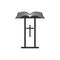 Christian illustration. Church logo. Pulpit with an open bible