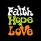 Christian illustration. Faith Hope Love