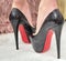 christian louboutin lady highness platform heels shoes pumps black snakeskin