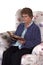 Christian Mature Senior Woman Readin Holy Bible