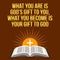 Christian motivational quote. What you are is God`s gift to you,