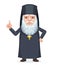 Christian orthodoxy priest beard old mystery wise man secret knowledge traditional costume cartoon character design