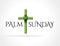 Christian Palm Sunday Cross Theme Illustration