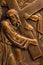 Christian plaster relief bronze picture