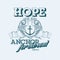 Christian print. Hope - anchor for the soul