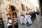 Christian procession on Jerusalem\'s Via Dolorosa