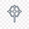 Christian Reformed Church vector icon on transparent ba