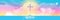 Christian religious design for Easter celebration. Narrow horizontal banner