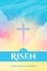 Christian religious design for Easter celebration. Rectangular vertical banner