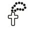 Christian rosary logo