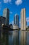 Christian Science Area Boston including reflecting pool, Prudential building and 111 Huntington Av