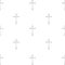 Christian silver cross pattern, isolated, vector illustration